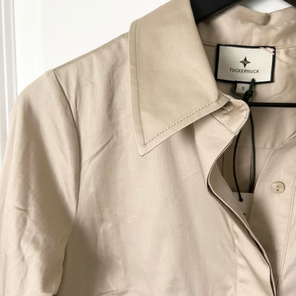 Tuckernuck Sand Roux Mini Long Sleeve Classic Chic Dress Size Small NWT - Picture 5 of 8